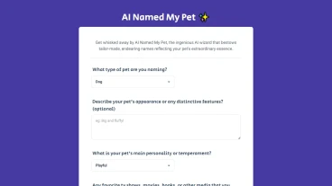 AI Named My Pet | FutureHurry