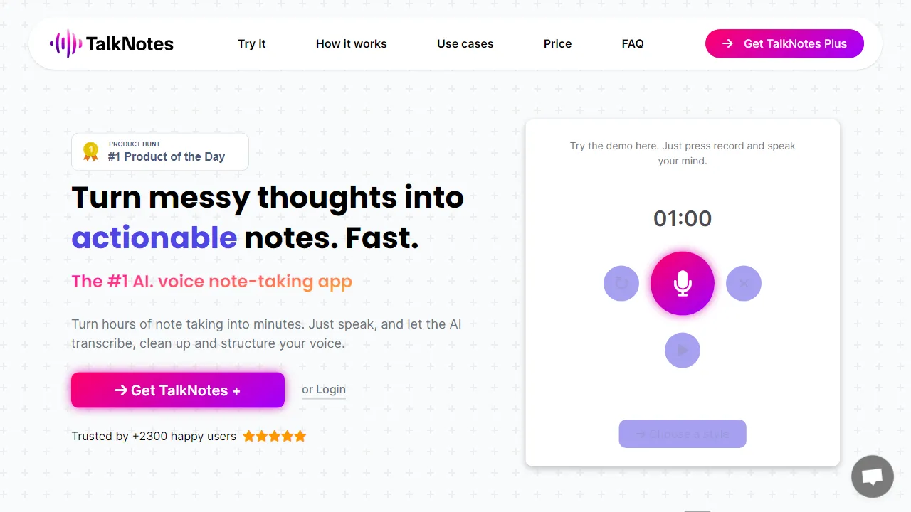 TalkNotes | FutureHurry