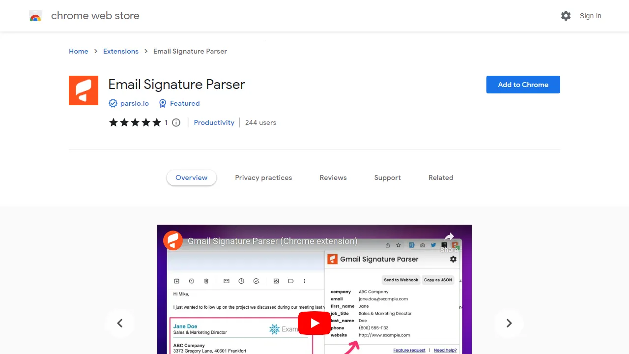 Email Signature Parser | FutureHurry