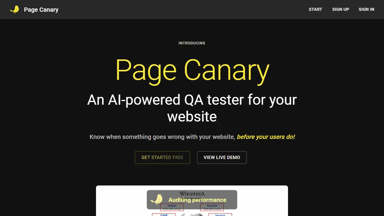 Page Canary | FutureHurry