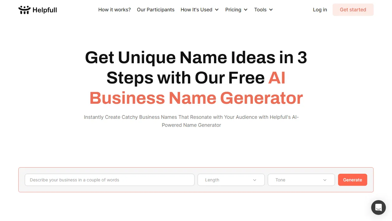 Helpfull AI Business Name Generator | FutureHurry