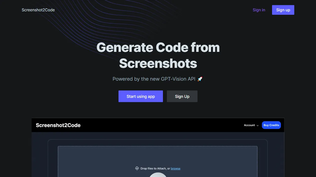 Screenshot2Code | FutureHurry