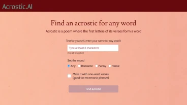 Acrostic.AI | FutureHurry