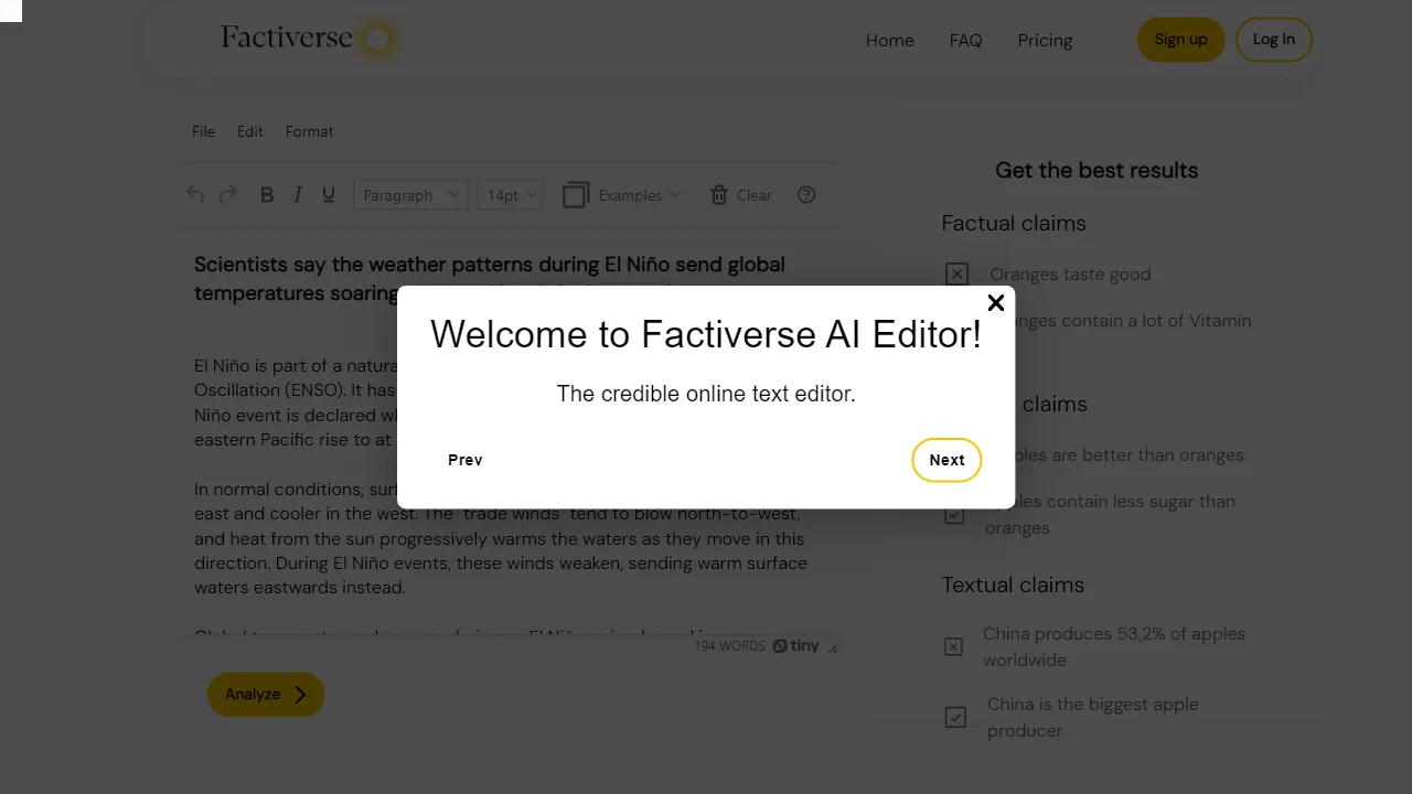 Factiverse AI Editor | FutureHurry