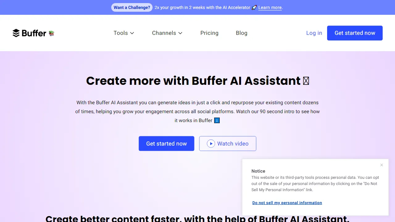 Buffer's AI Assistant | FutureHurry