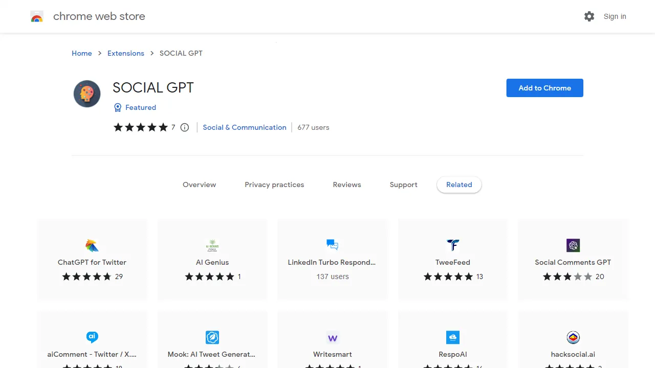 SOCIAL GPT - Chrome Web Store | FutureHurry