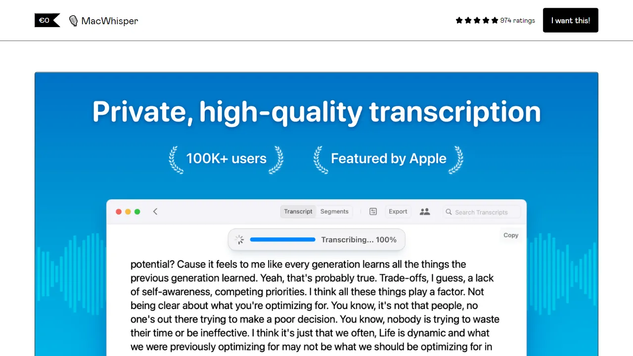 MacWhisper | FutureHurry